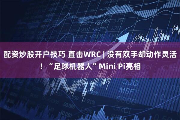 配资炒股开户技巧 直击WRC | 没有双手却动作灵活！“足球机器人”Mini Pi亮相